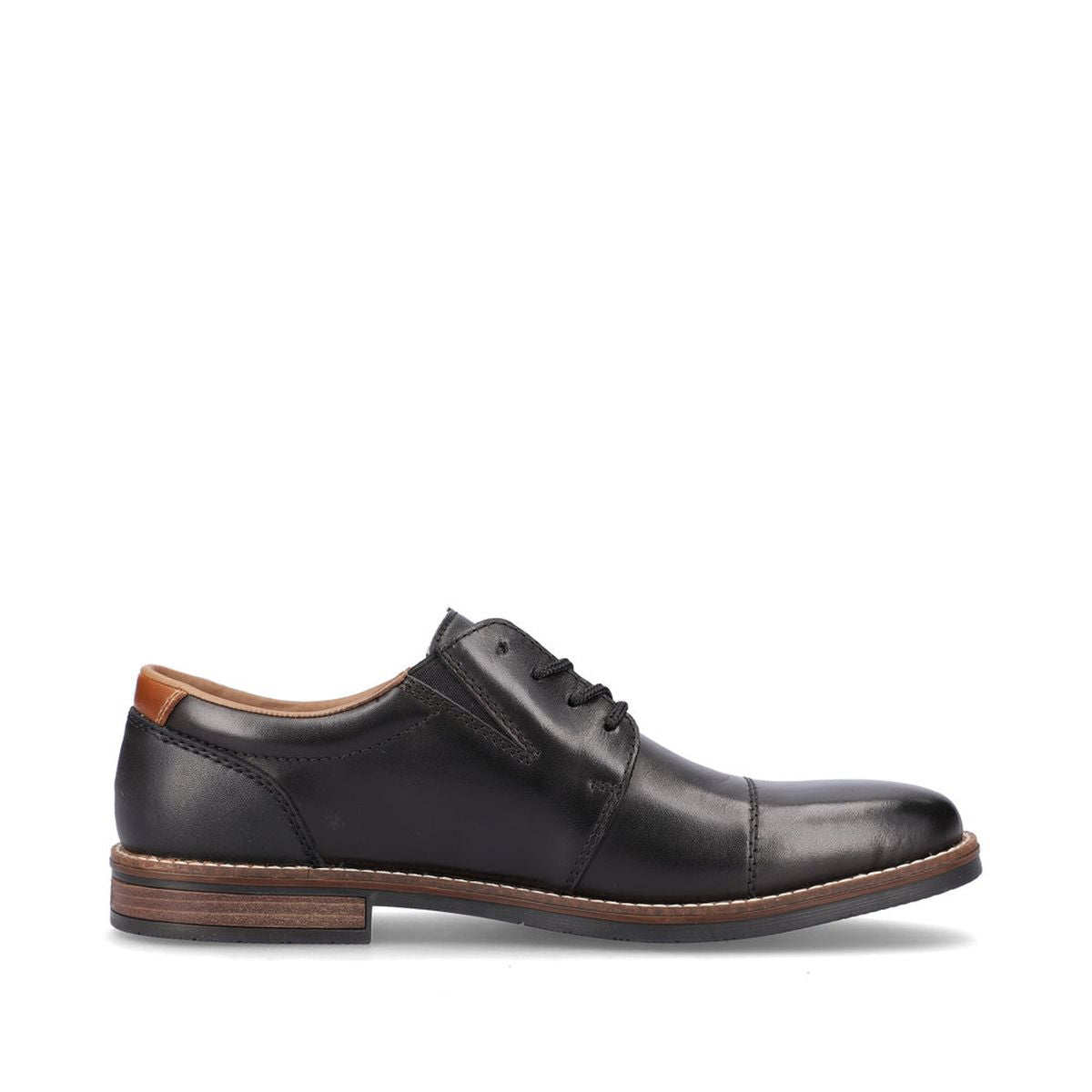 Rieker Men's Leather Lace-Up Shoe – Black