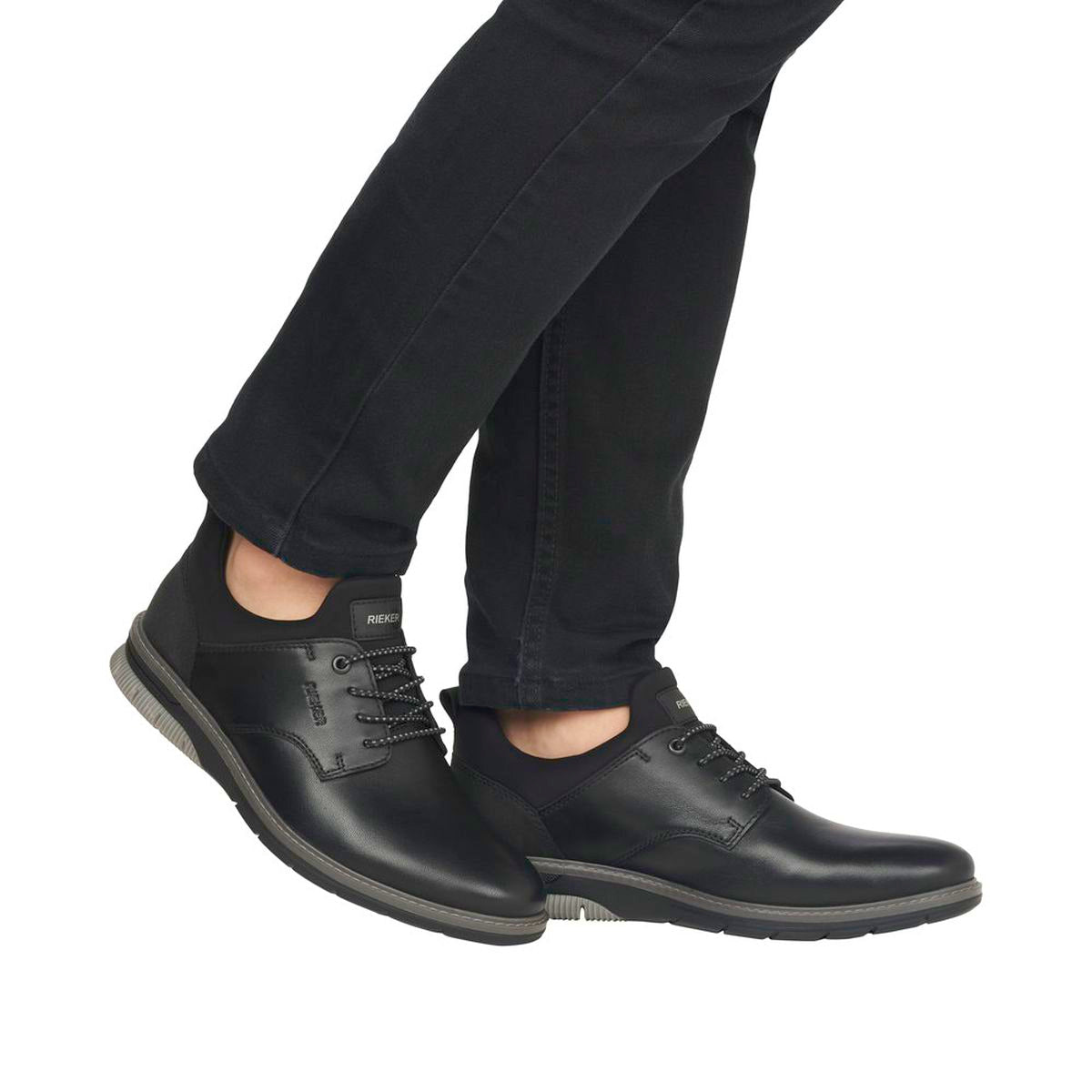 Rieker 14454 Men's Dress Slip-On Shoes in Black