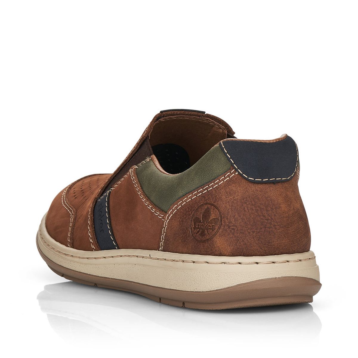 Rieker 17371 Men's Slip-On Shoes in Brown