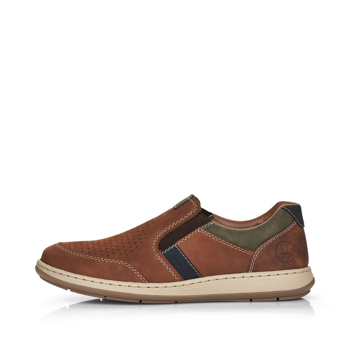 Rieker 17371 Men's Slip-On Shoes in Brown