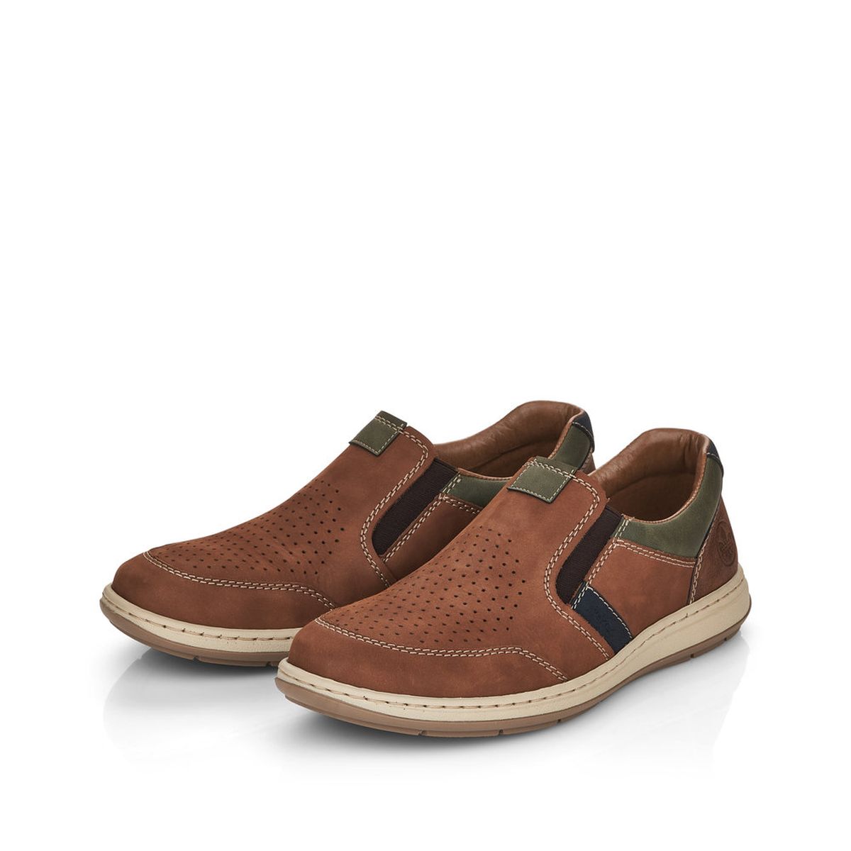 Rieker 17371 Men's Slip-On Shoes in Brown
