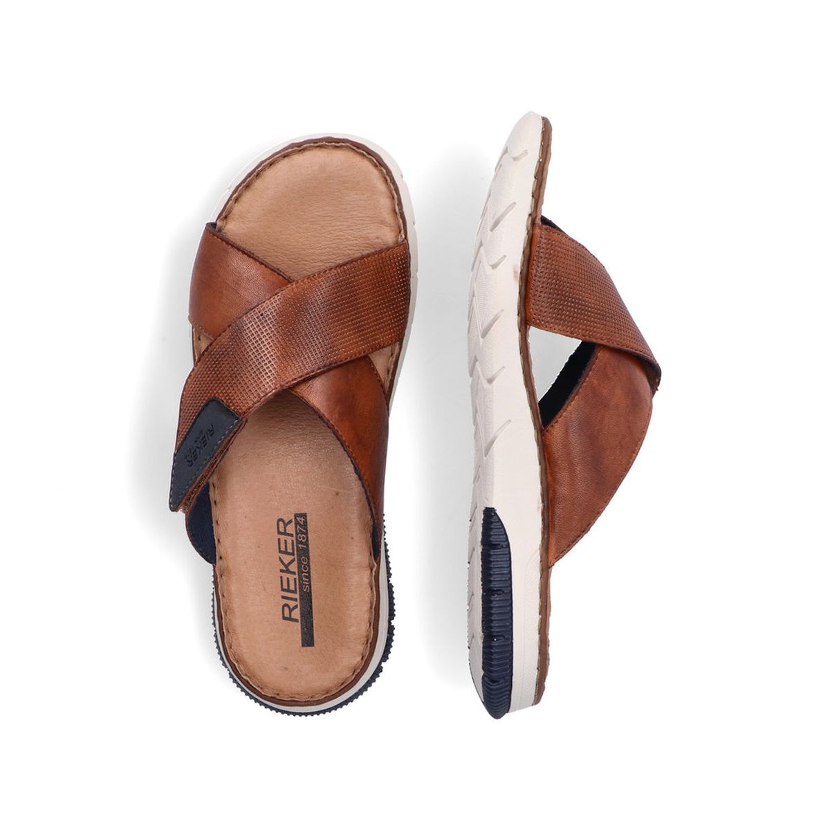 Rieker 25283 Men's Slide Sandals – Brown