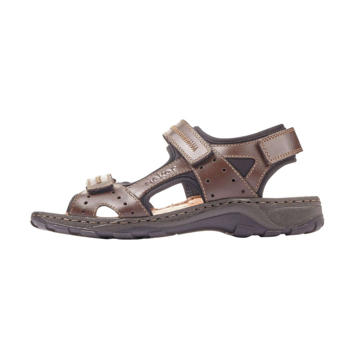 Rieker 26061 Men's Leather Sandals – Brown