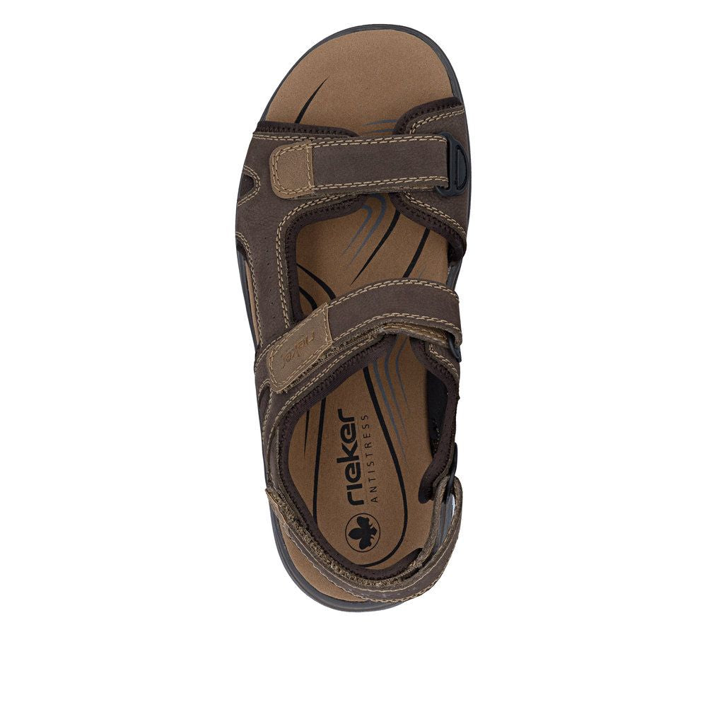 Rieker 26450 Men's Leather Sandals – Brown