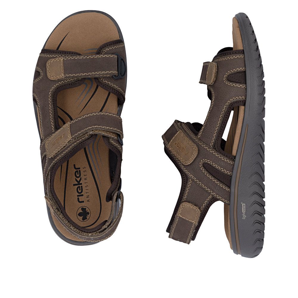 Rieker 26450 Men's Leather Sandals – Brown