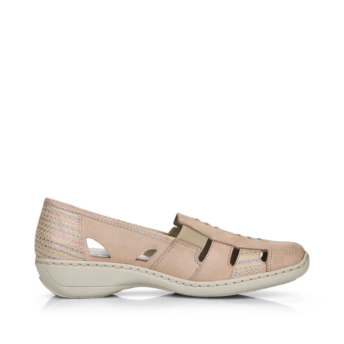 Rieker 41385 Women's Casual Slip-On in Beige