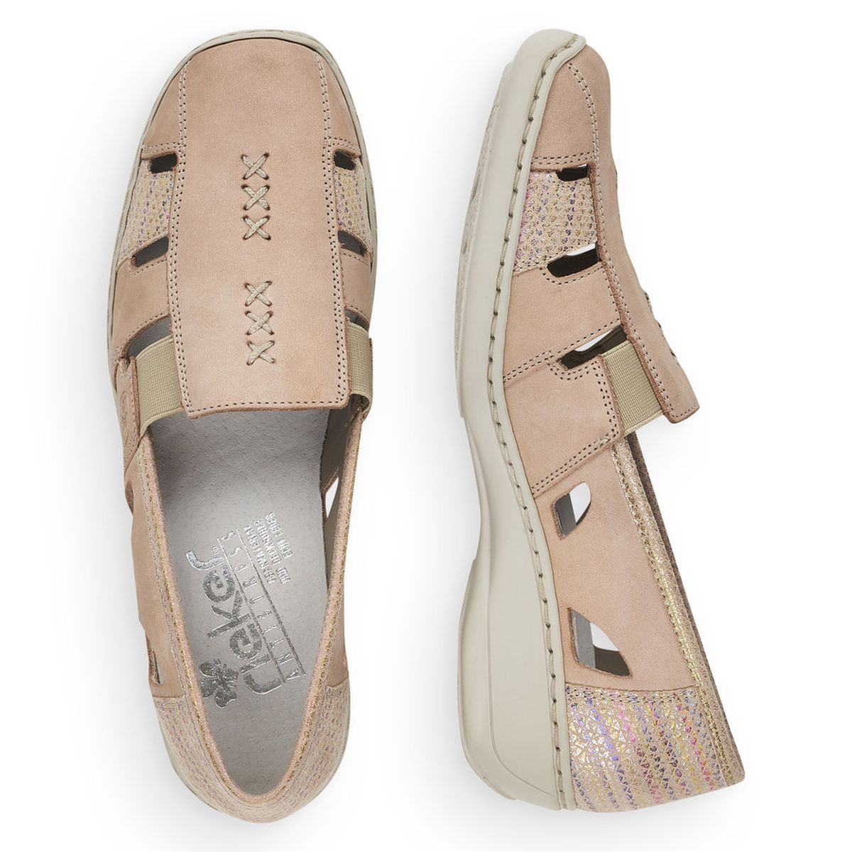 Rieker 41385 Women's Casual Slip-On in Beige
