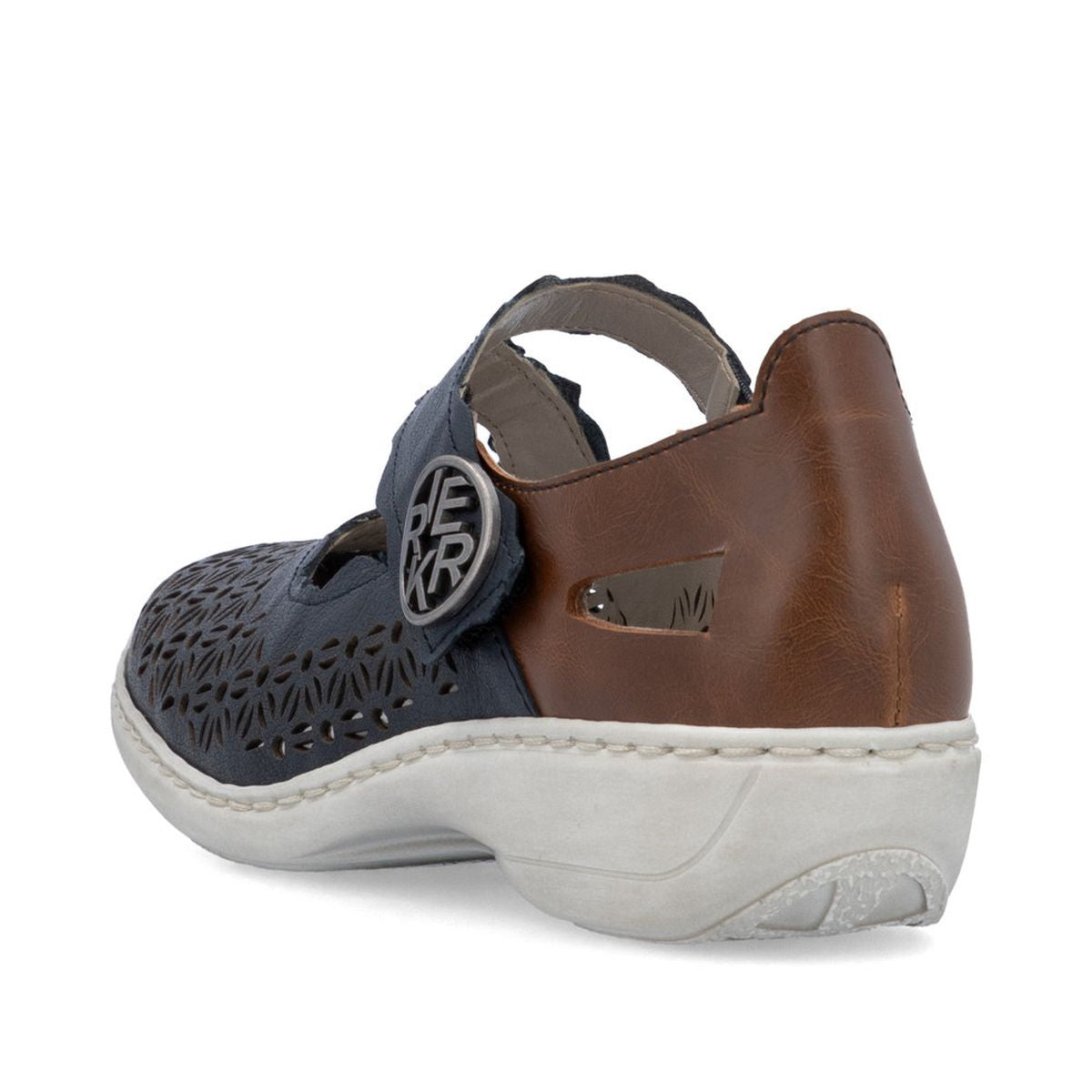 Rieker 413G4 Women's Mary Jane Slip-On in Blue