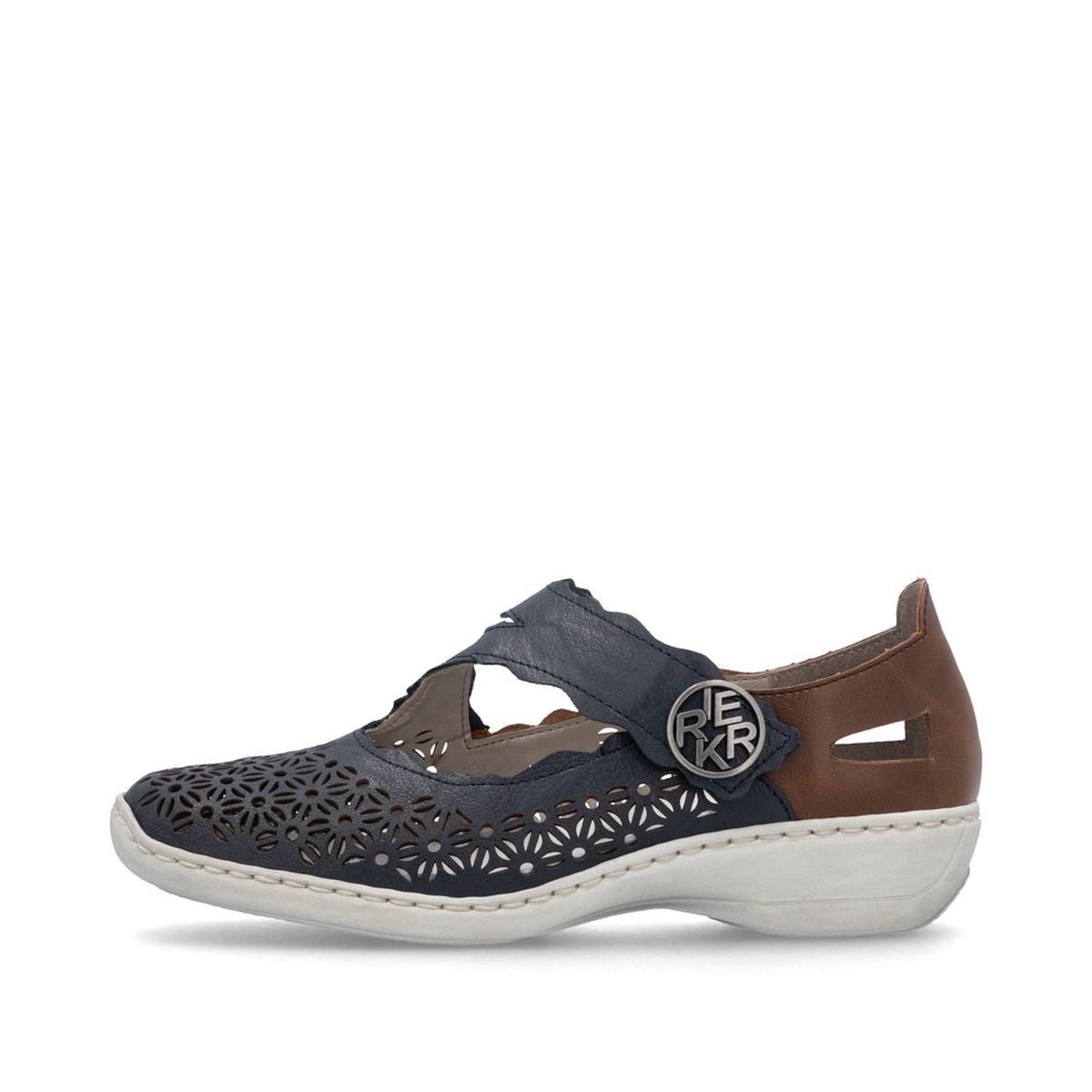 Rieker 413G4 Women's Mary Jane Slip-On in Blue
