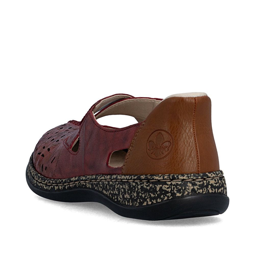 Rieker 46352 Women's Real Leather Ready To Go Shoes in Red