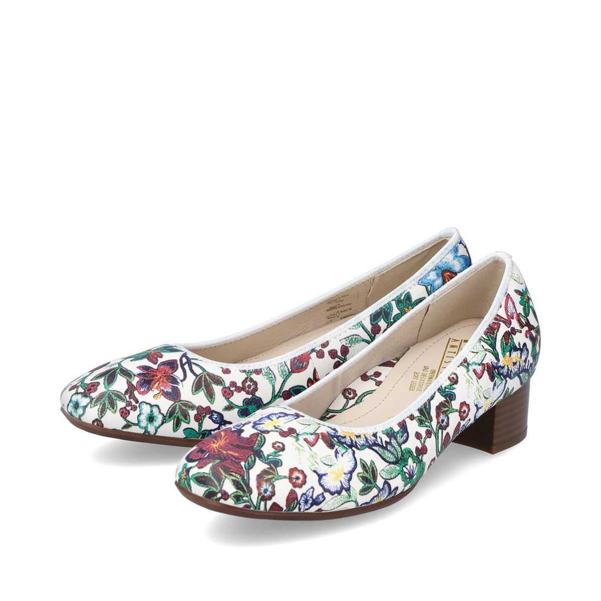 Rieker 49260 Women's Block Heel Shoe in White