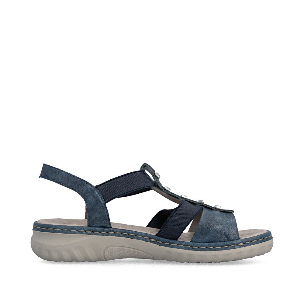 Rieker 60452 Women's Slip-on Sandals – Blue
