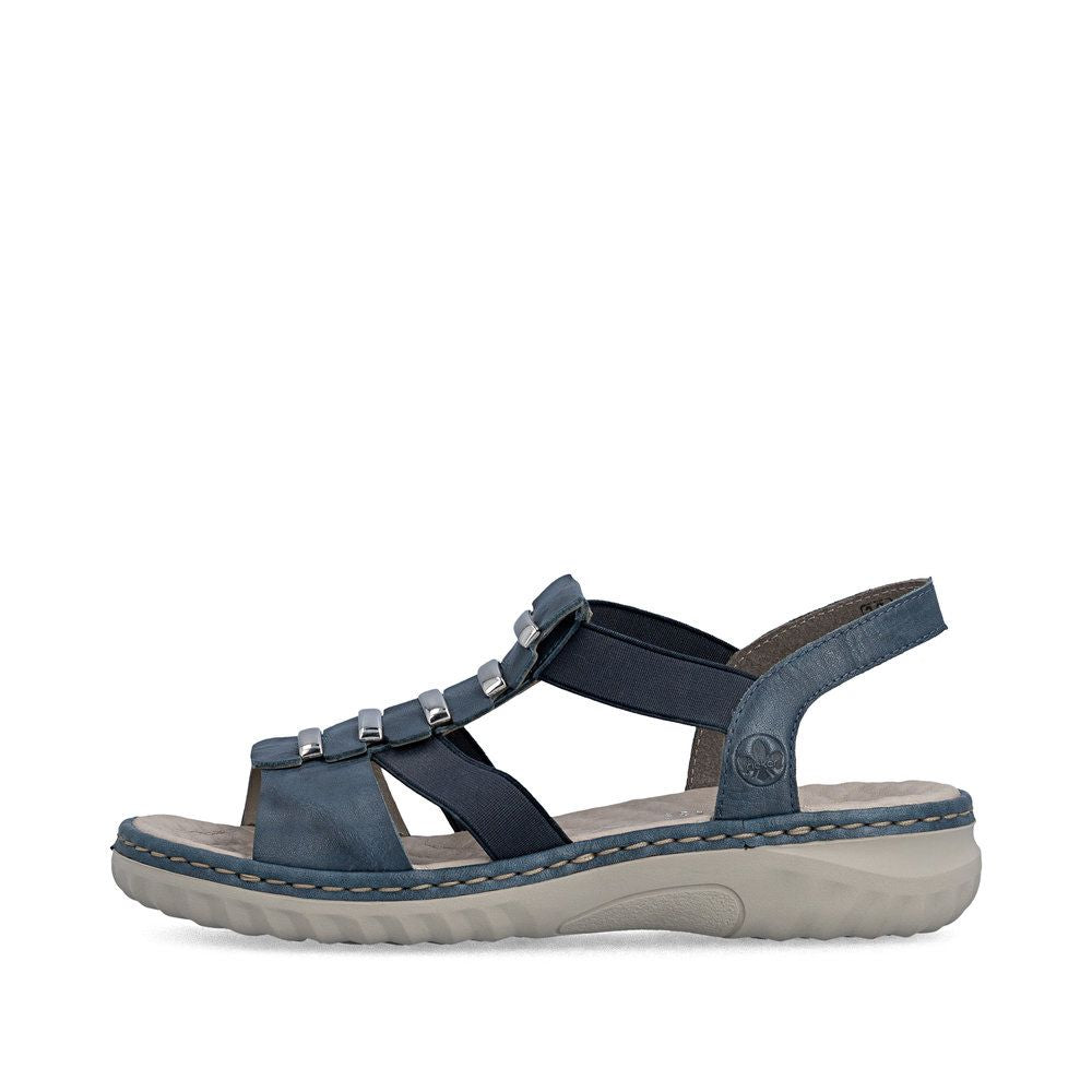 Rieker 60452 Women's Slip-on Sandals – Blue