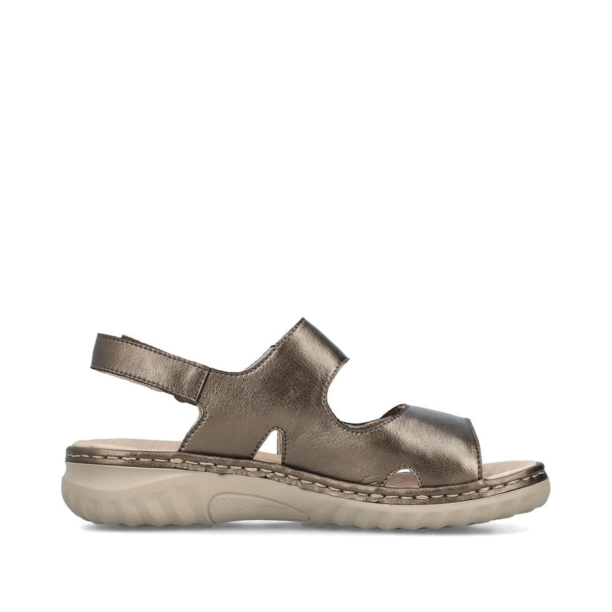 Rieker 60462 Women’s Velcro Sandal – Bronze