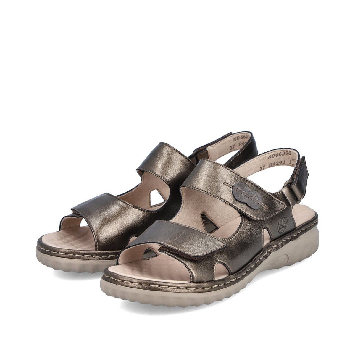 Rieker 60462 Women’s Velcro Sandal – Bronze