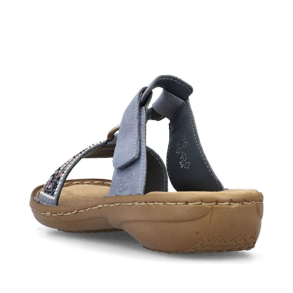 Rieker 608K2 Women's Slide Sandals – Blue