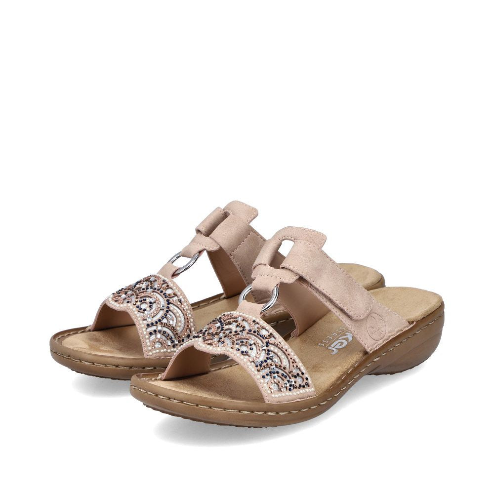 Rieker 608K2 Women's Slide Sandals – Pink