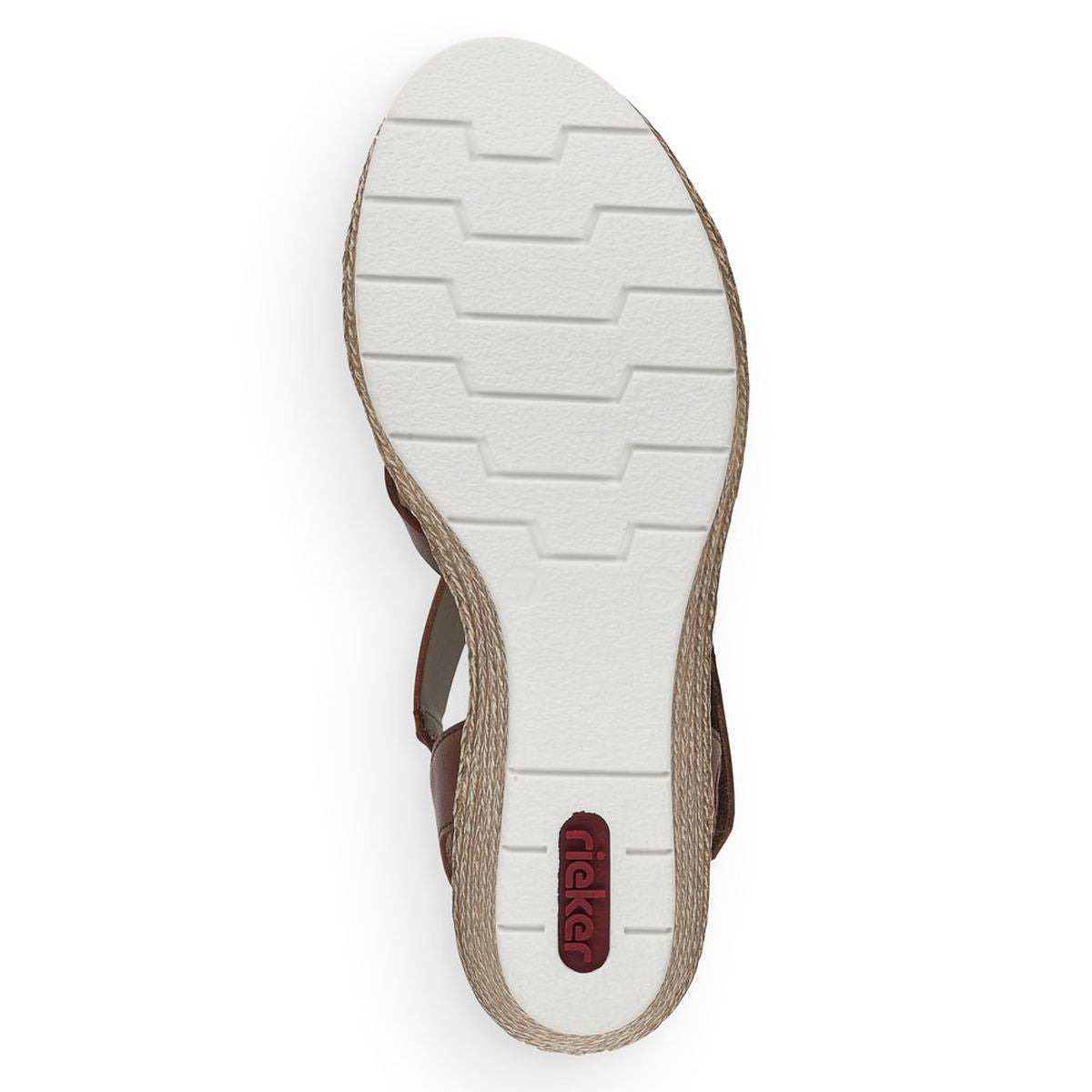 Rieker 61937 Women's Wedge Sandals – Brown