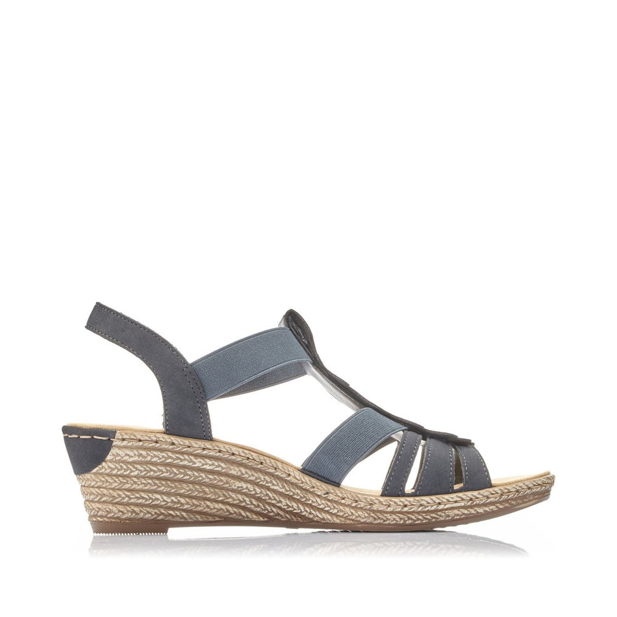 Rieker 62436 Women's Wedge Sandals – Blue