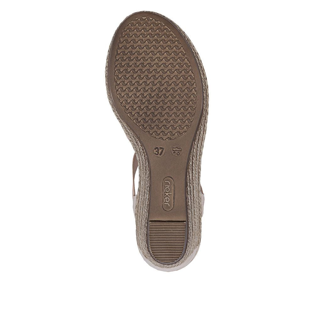 Rieker 62436 Women's Wedge Sandals – Rose Gold