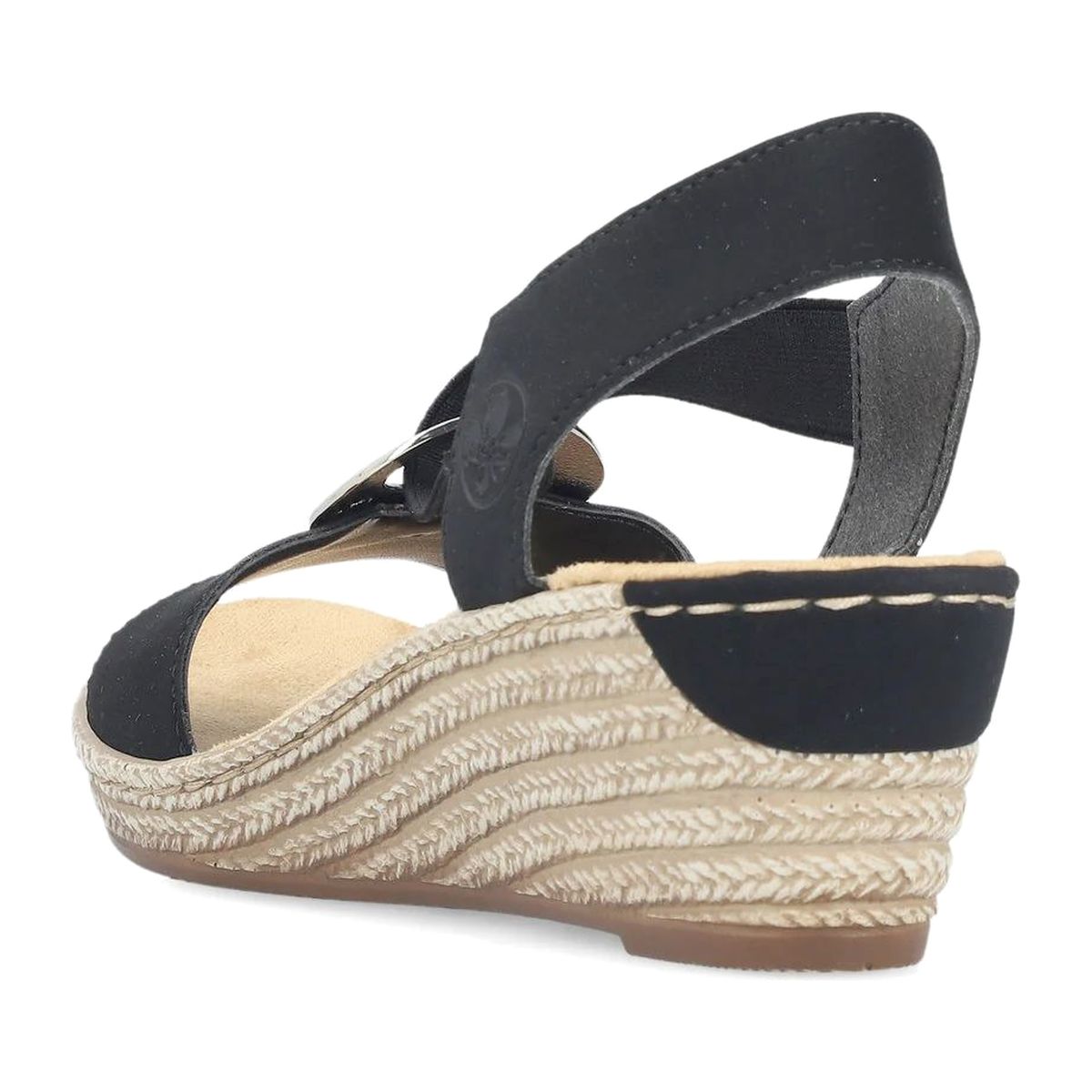 Rieker 624H6 Women's Wedge Sandals – Navy