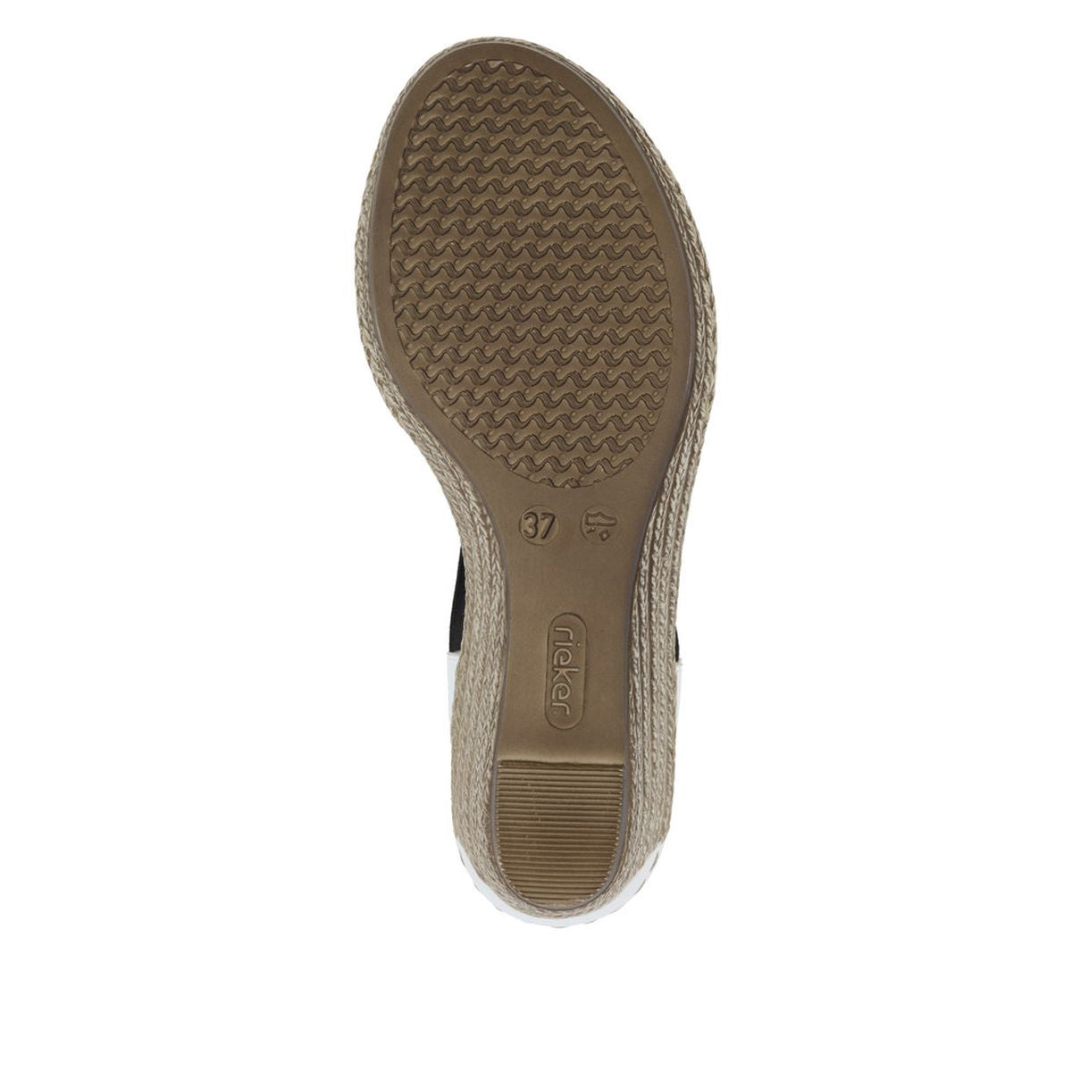 Rieker 624H6 Women's Wedge Sandals – Brown