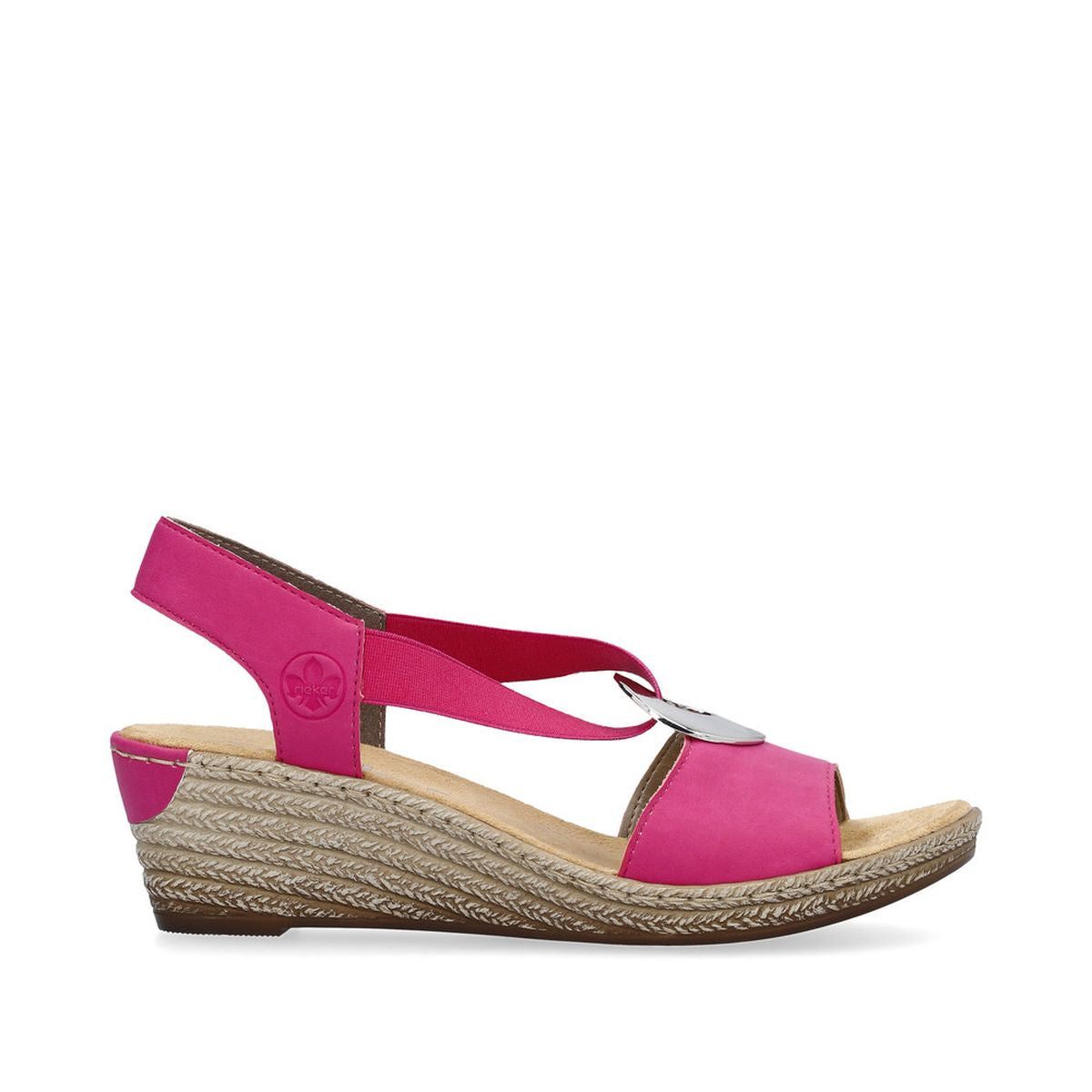 Rieker 624H6 Women's Wedge Sandals – Pink