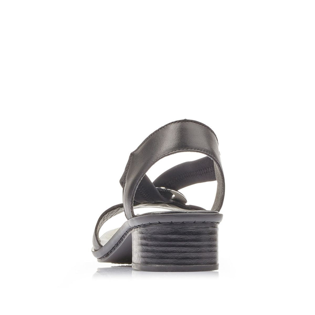 Rieker 62662 Women's Block Heel Sandals – Black