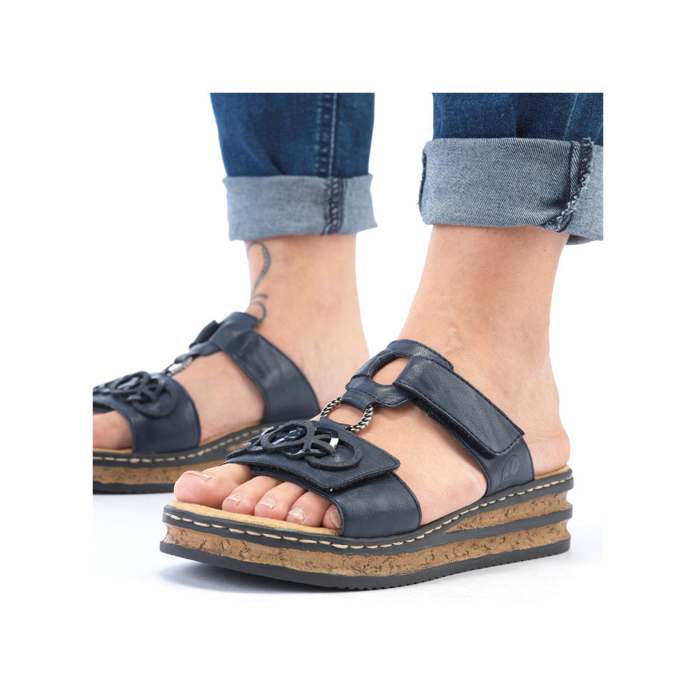 Rieker 62936 Women's Slip-on Sandals – Blue