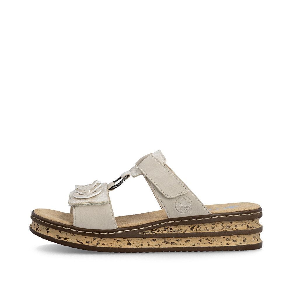Rieker 62936 Women's Slip-on Sandals – Beige