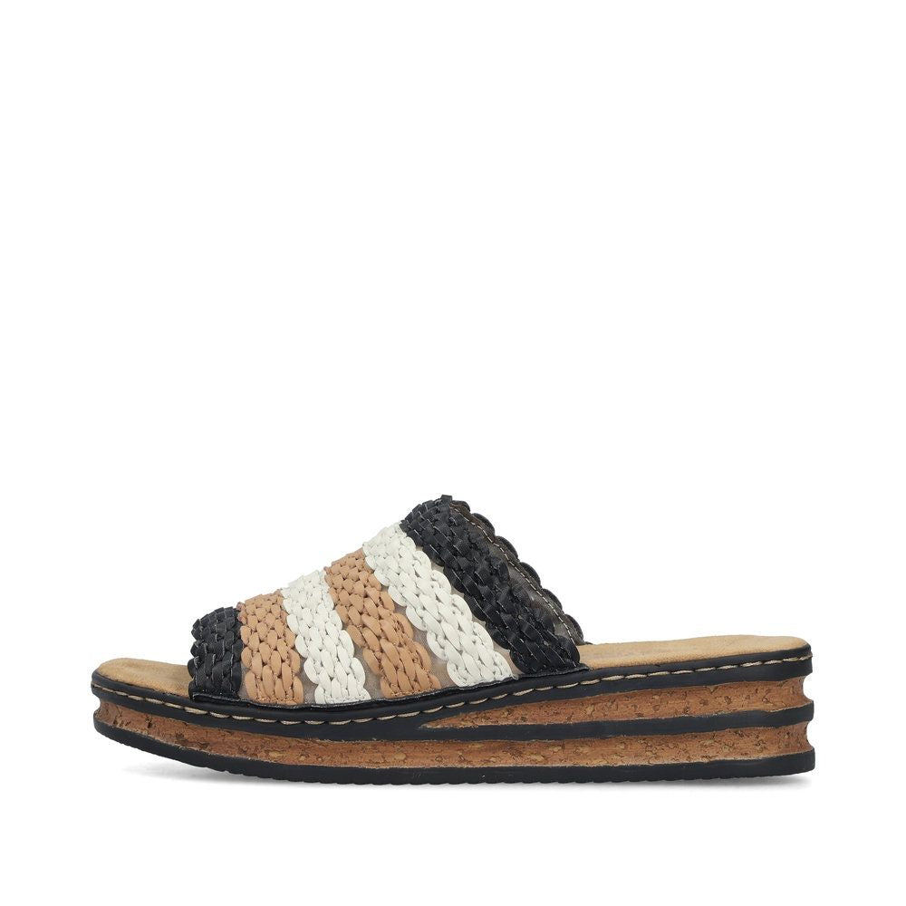 Rieker 629P8 Women's Slide Sandals – Multi