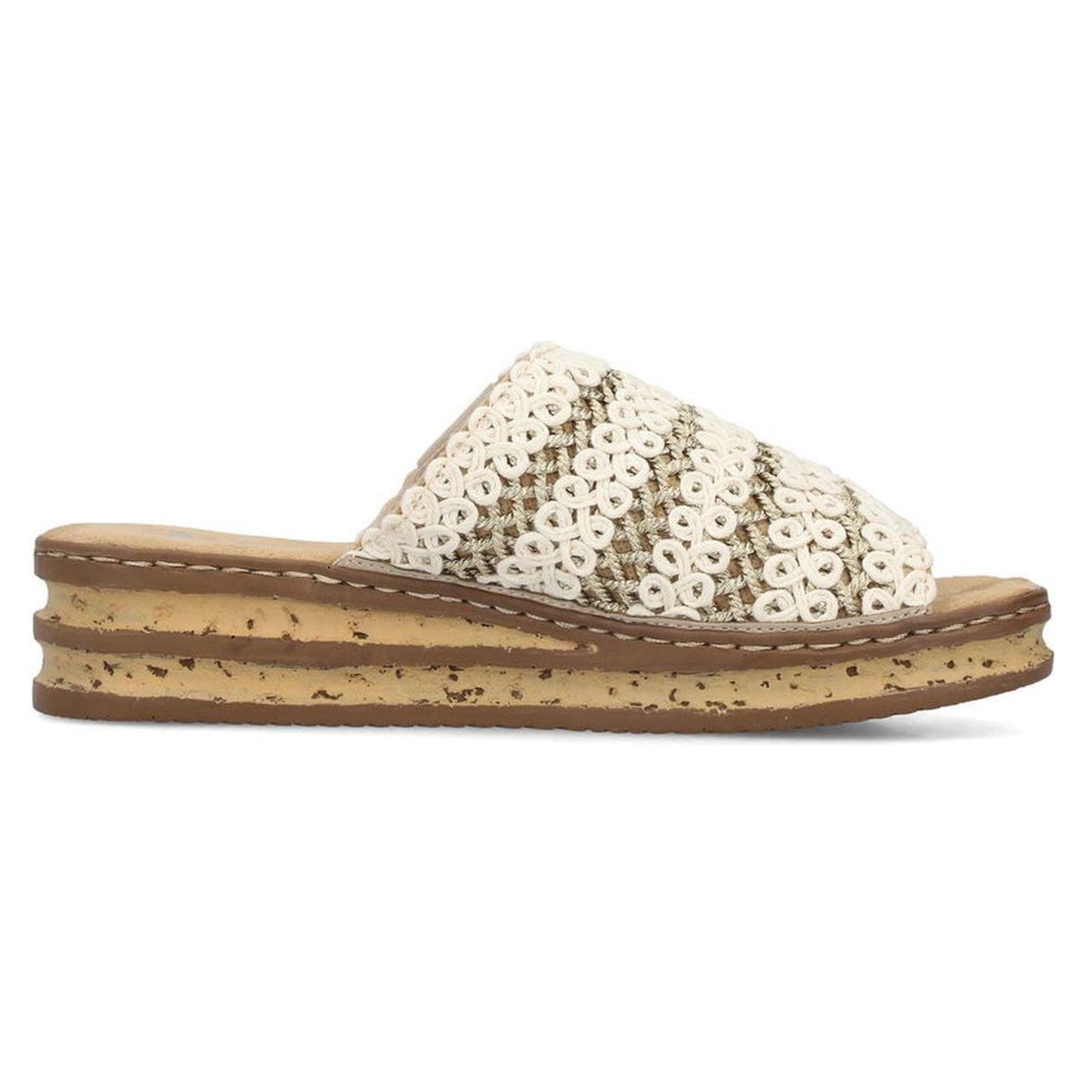 Rieker 629X8 Women's Slide Sandals – Beige