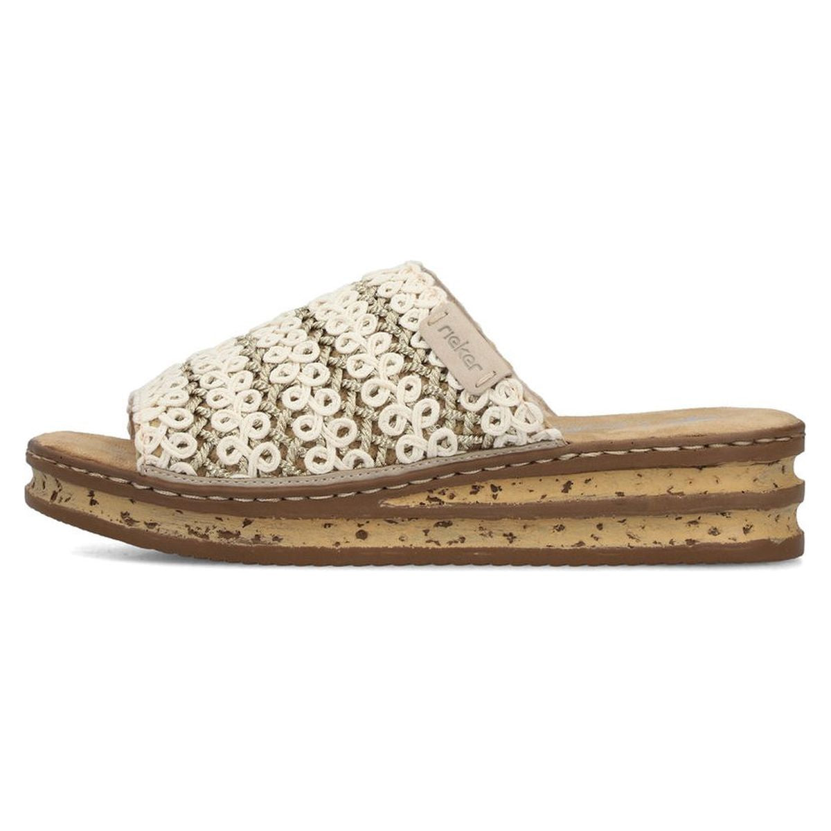 Rieker 629X8 Women's Slide Sandals – Beige