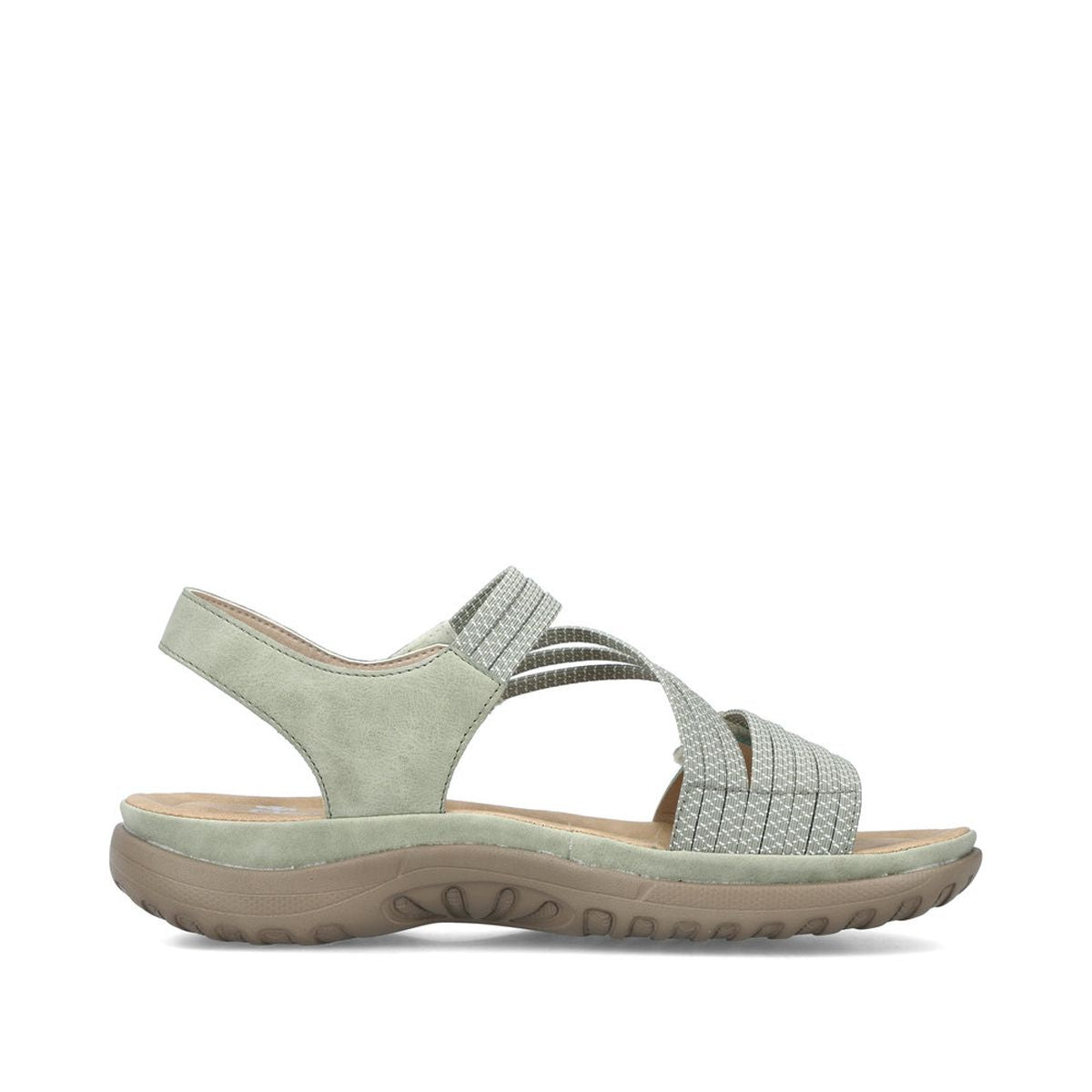 Rieker 64870 Women's Velcro Strap Sandals – Green