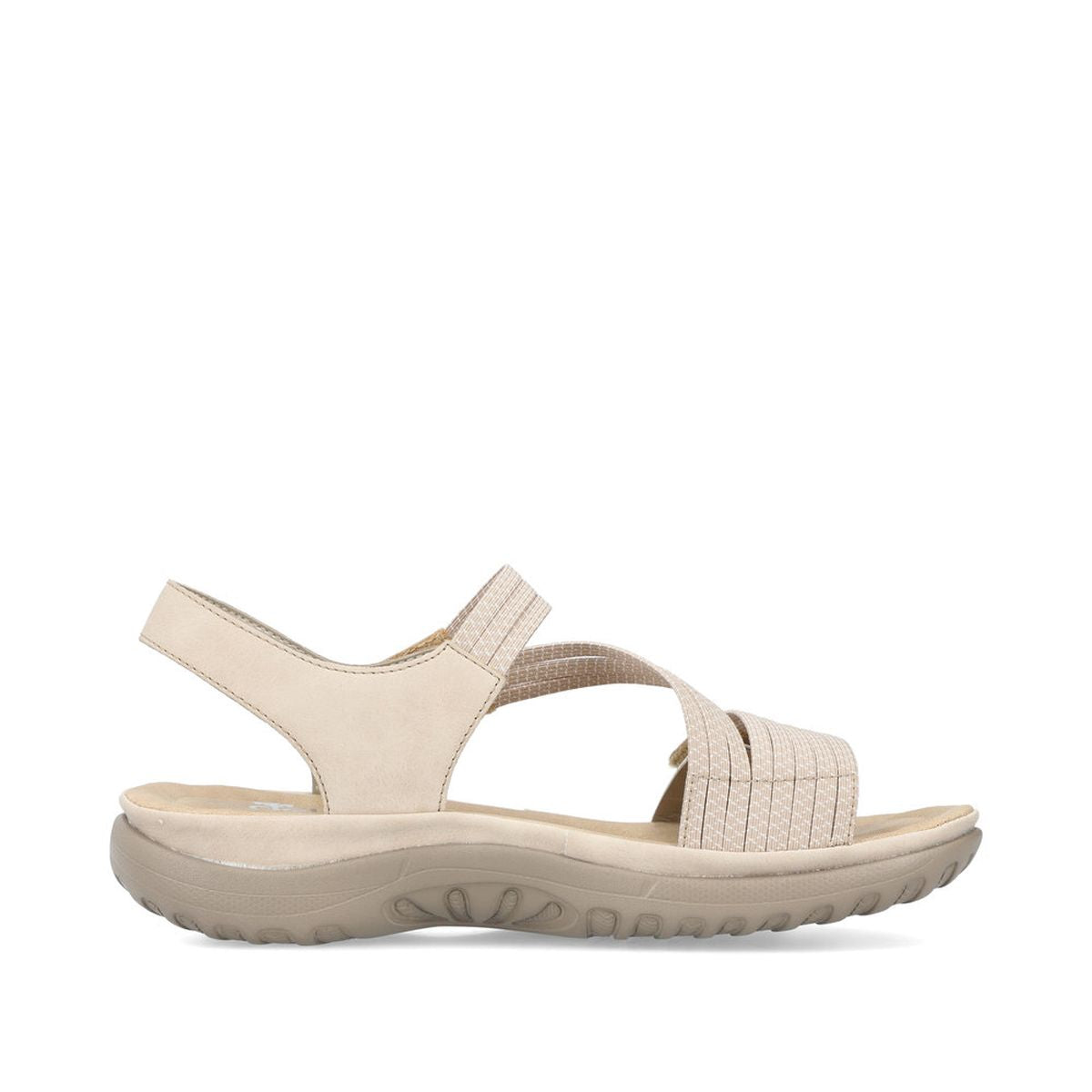 Rieker 64870 Women's Velcro Strap Sandals – Beige