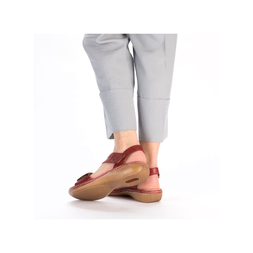 Rieker 65964 Women's Strap Sandal – Red