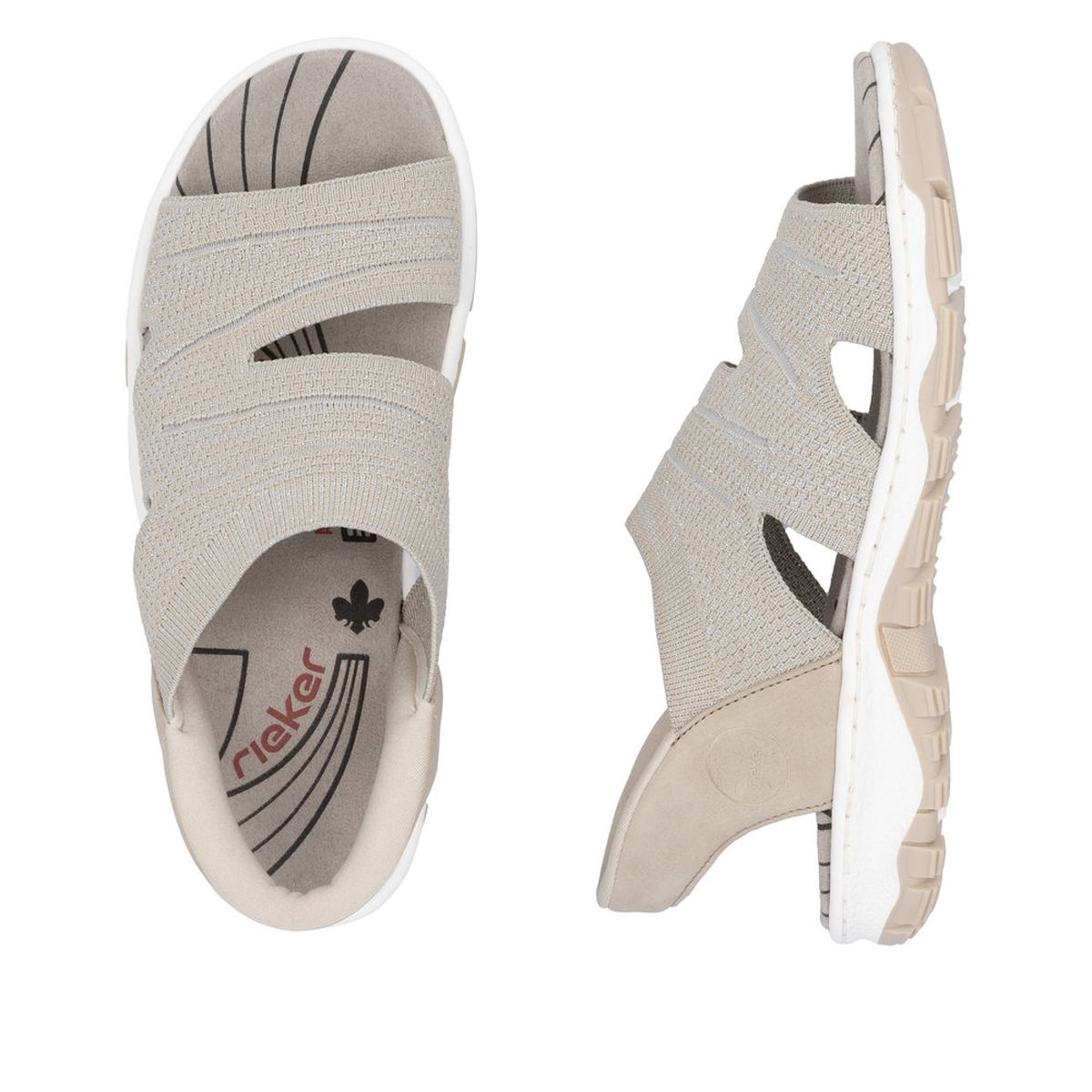 Rieker 68895 Women’s Ready2GO Sandals – Stone