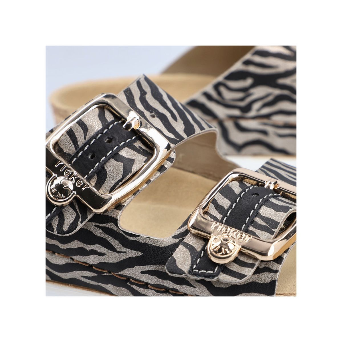 Rieker 69850 Women's Slide Sandal – Striped