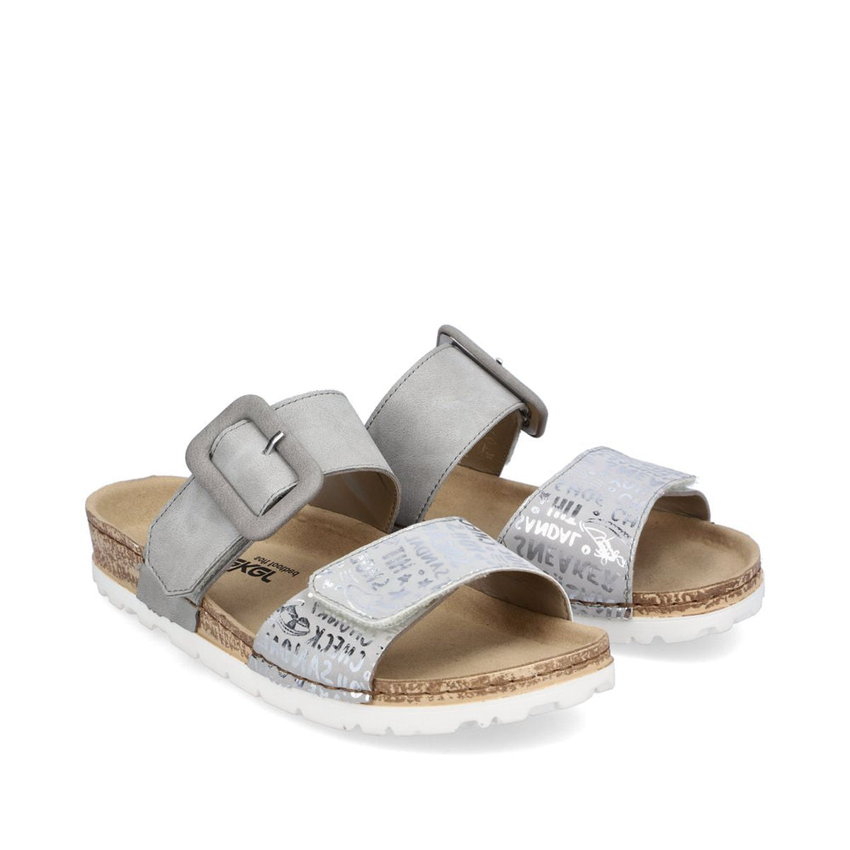 Rieker 698814 Women's Slide Sandal – Silver