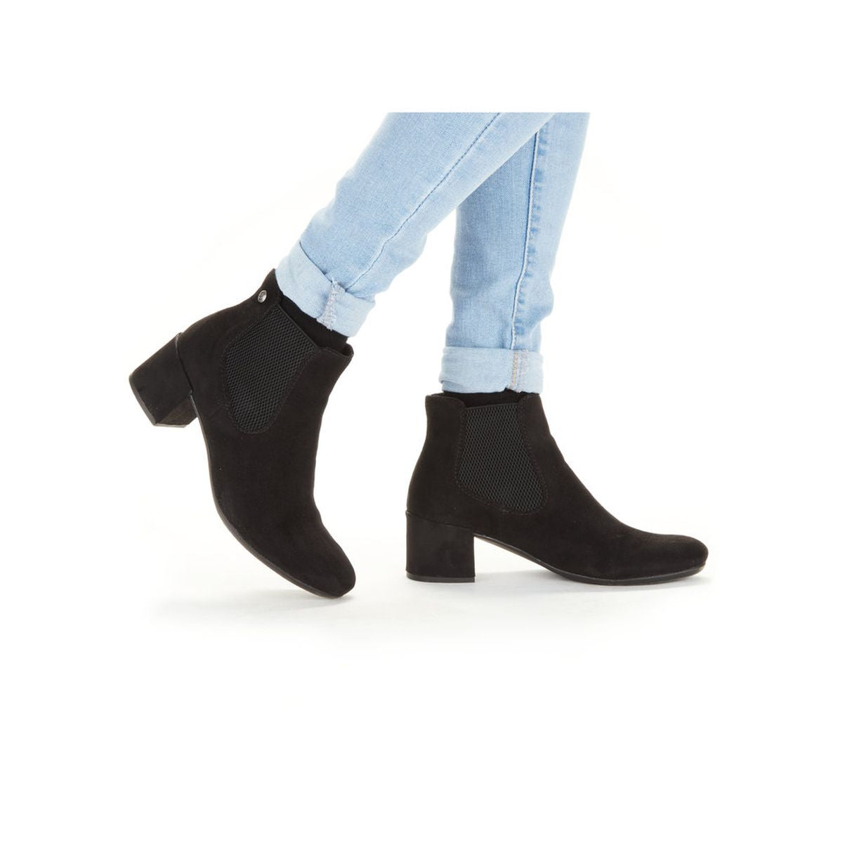 Rieker 70284 Graphite Black Womens Ankle Boots