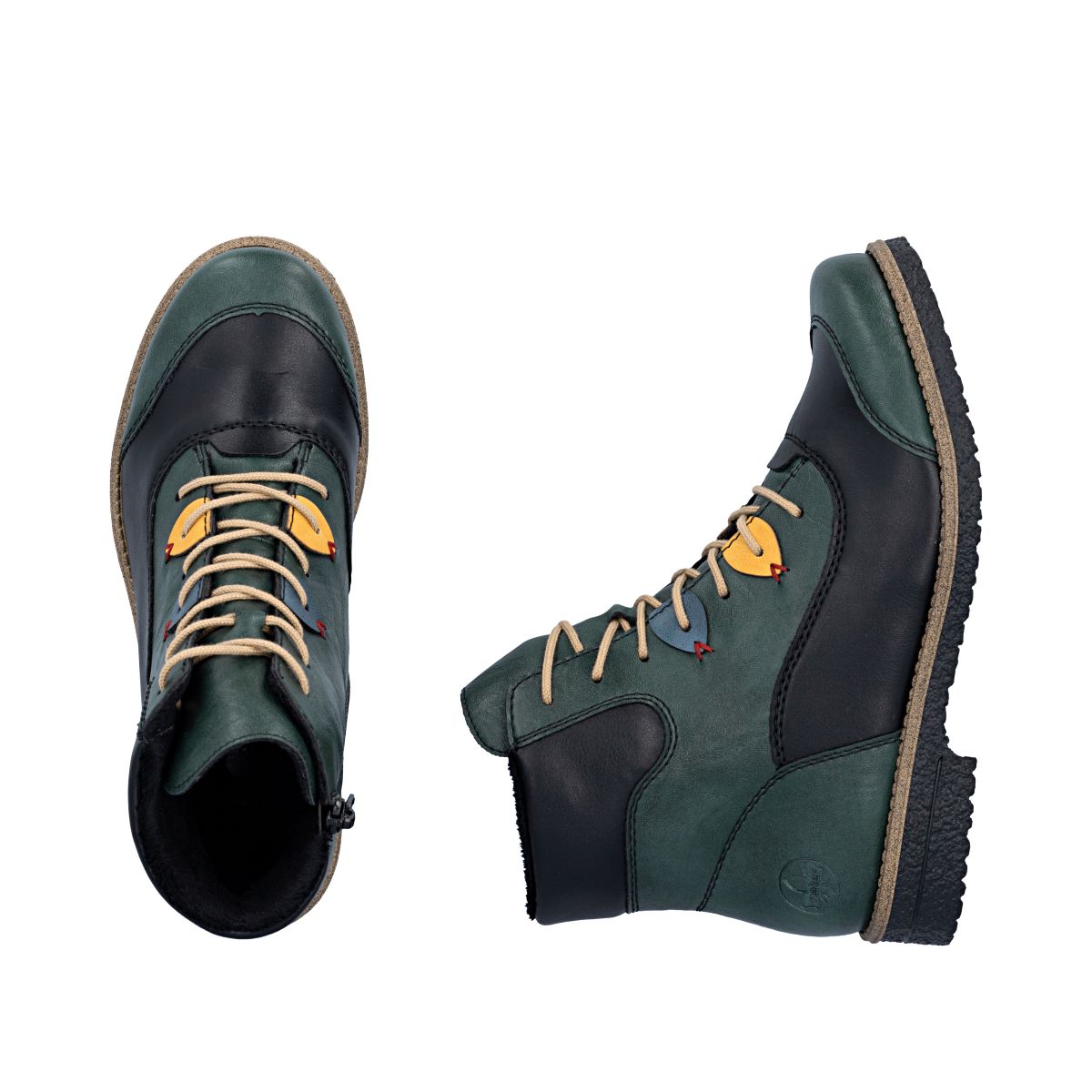 Rieker 73510 Women's Mid Height Boots - Green