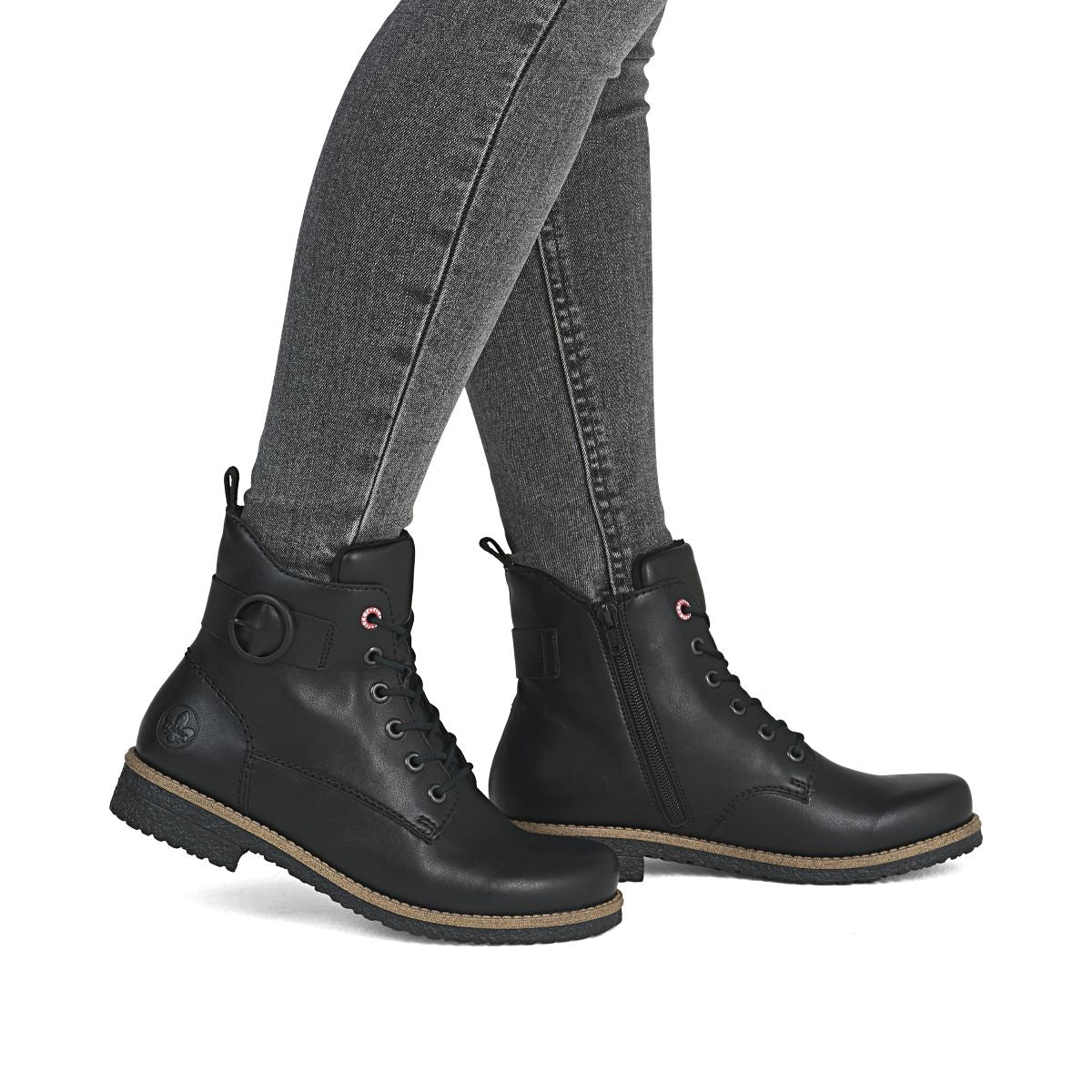 Rieker 73520 Women's Mid Height Boots - Black