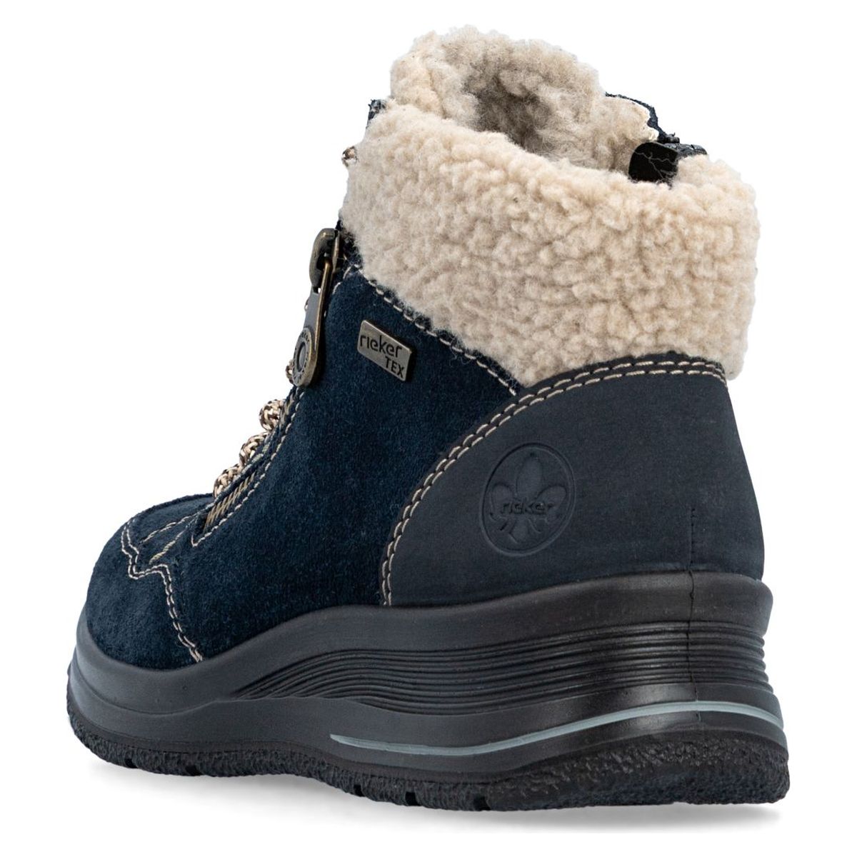 Rieker L7701 Women's TEX Waterproof Short Boots - Blue