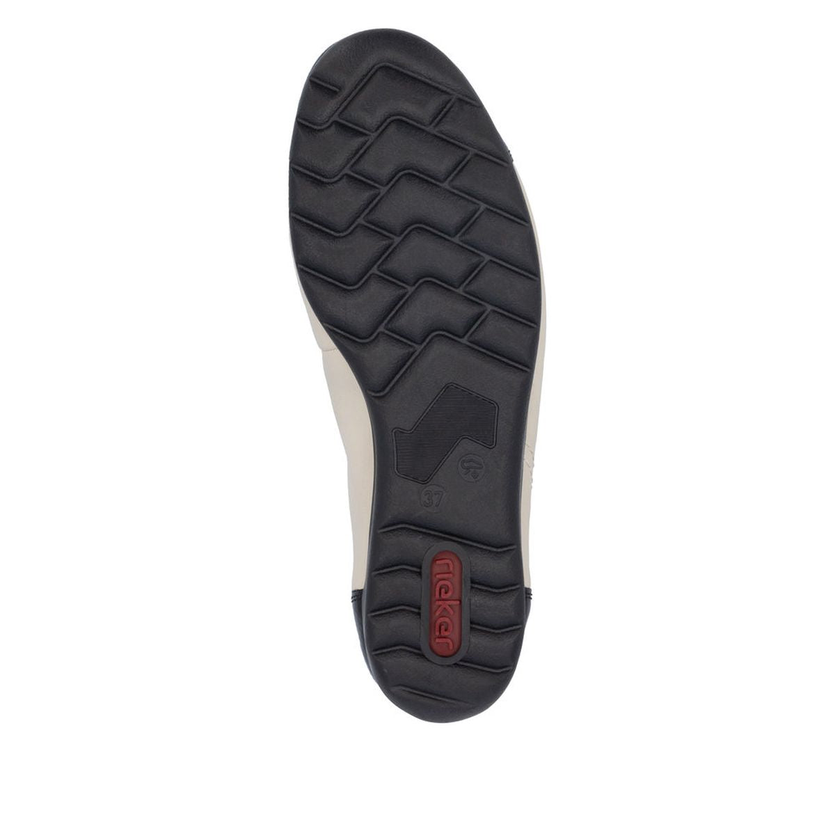 Rieker L9351-80 Women's Two Tone Ballerina Largo Black/Cream