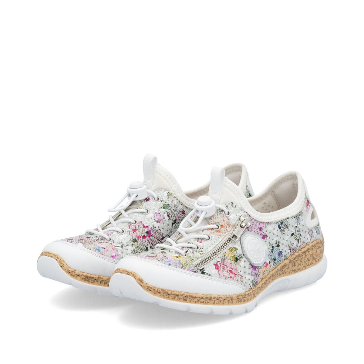 Rieker N42V1-90 Alburi Floral Slip-On Sneakers for Women