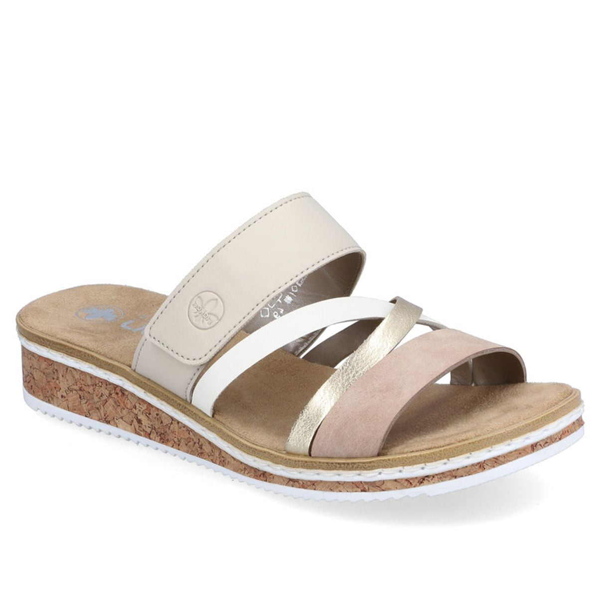 Rieker V3652 Women's Slip-on Sandals – Beige