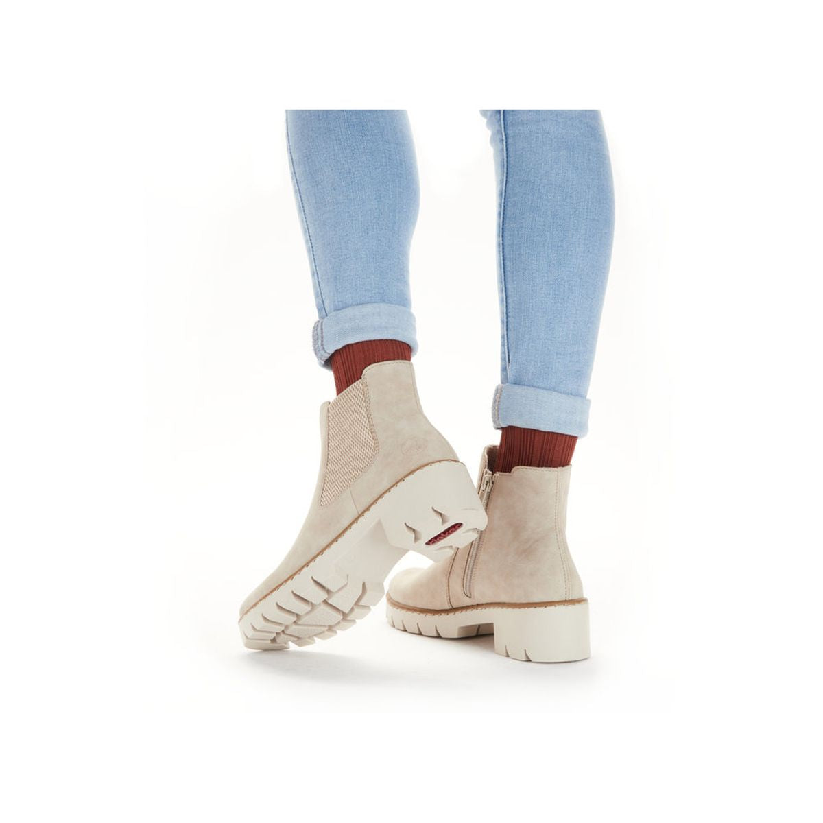 X5772 Chelsea Boots In Beige For Women