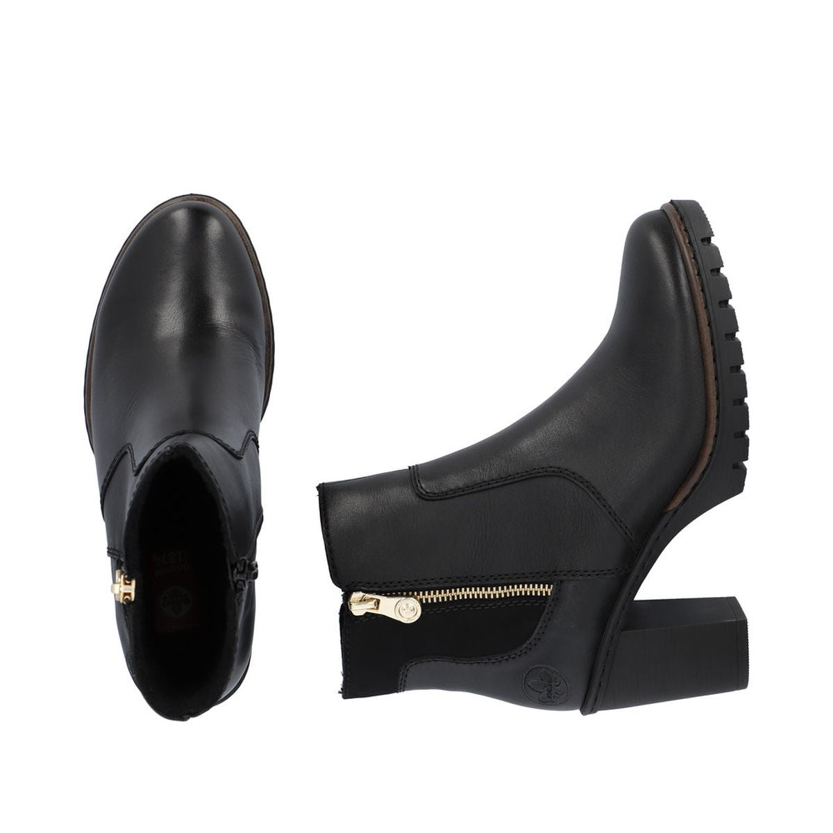 Rieker Y2557 Leather Dress Heel Ankle Boot