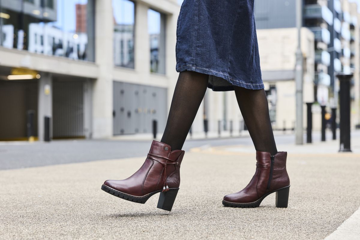 Rieker Y2567 Women's Dress Ankle Boot – Red