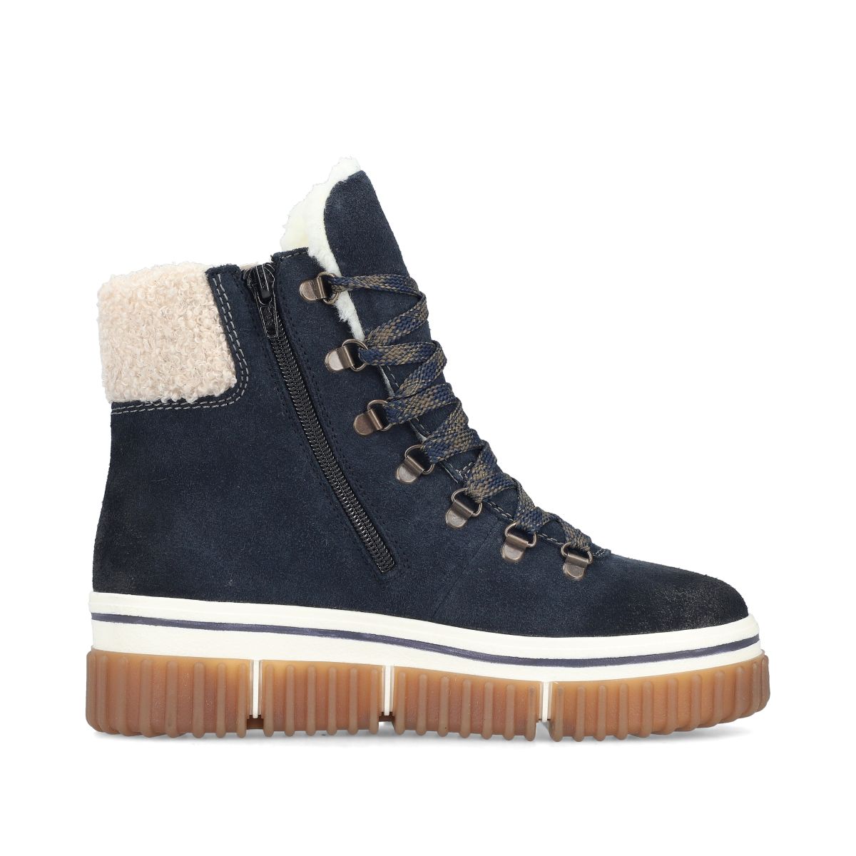 Rieker Y6347 Women's Lace Zip Winter Waterproof Boot – Blue